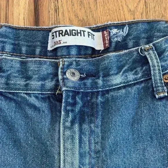 Men's Levis 505 size 38 X 30 Regular Fit Straight Leg Denim Jeans - Picture 2 of 6